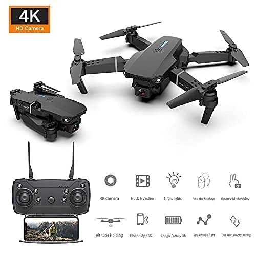 Welko-RC-Drone-FPV-Wifi-1080P-4K-HD-Camera-Wide-Angle-Pocket-Quadcopter-APP-Control-Hight-Hold-Mode (Dark)