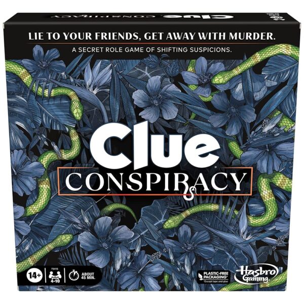 Clue Conspiracy Board Game for Adults and Teens | Secret Role Strategy Games | Ages 14+ | 4-10 Players | 45 Mins. | Mystery & Party Games