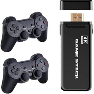 DWH USB Wireless Console Game Stick Video Game Console Built-in 3000 Classic Games 8 Bit Mini Retro Controller HDMI Output Dual Player- 4K Ultra HD Game Stick