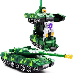 Galaxy Hi-Tech® Deformation Combat Electronic Robot Car Tank Deformation Robot Toy with Light, Music and Bump Function Tank Robot Toys for Boys/Toddler/Kids