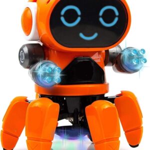 Galaxy Hi-Tech® Pioneer Bot Robot Colorful Lights and Music | All Direction Movement Dancing Robot Toys for Boys and Girls Multi-Colour