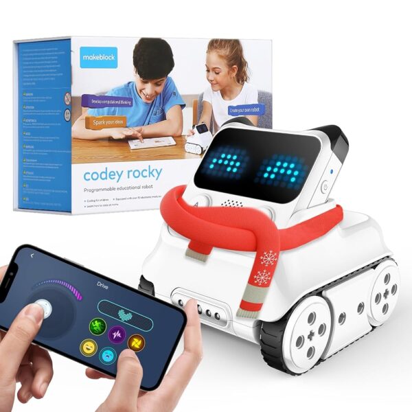 Makeblock Codey Rocky Smart Robot, Stem Educational, Entry-Level Programming Toys for 6Yrs+ Kids to Know Ai & Iot, Available On MacBook, Chromebook, Windows and Compatible with...