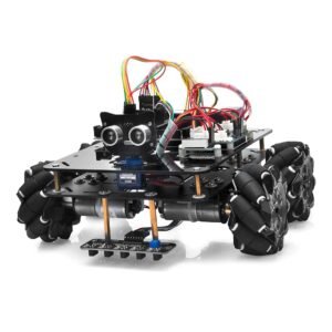 OSOYOO Omni-directinal Mecanum Wheels Robotic Car Kit for Arduino Mega2560 Metal Chassis DC Motor DIY STEM Remote Controlled Educational Mechanical DIY Coding for Teens Adult