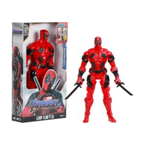 PN AVAN Superhero Action Figure Toys, Kids Superhero Toys, Hollywood Superhero, Action Figure, Set of Superhero Characters | Toys for Kids (with Light & Sound) (Deadpool)