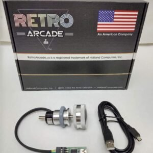 RetroArcade.us SpinTrack Arcade USB Spinner kit, Perfect for MAME and Jamma Systems (Silver)