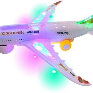 SUPER TOY Battery Operated Aeroplane Toy for Kids with Light and Sound - Assorted