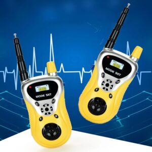 VGRASSP Walkie Talkie Toys for Kids 2 Way Radio Toy for 3-12 Year Old Boys Girls, Up to 20 Meter Outdoor Range Yellow