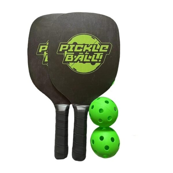 Chocozone Pickleball Paddles with Balls Wooden Pickle Ball Rackets Indoor Outdoor Sports for 5 6 7 8 9+ Years Old Kids & Adults