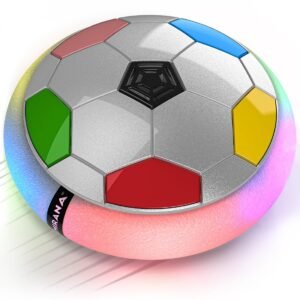 Mirana C-Type USB Rechargeable Battery Powered Hover Football Indoor Floating Hoverball Soccer | Air Football Smart | Original Made in India Fun Toy for Boys and Kids (Silver...