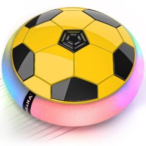 Mirana C-Type USB Rechargeable Battery Powered Hover Football Indoor Floating Hoverball Soccer | Air Football Smart | Original Made in India Fun Toy for Boys and Kids (Yellow)