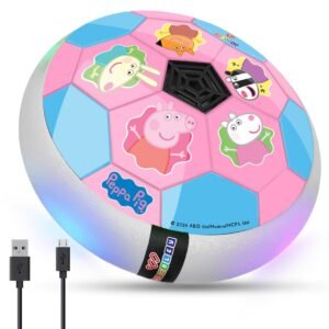 Peppa Pig Rechargeable Hover Football for Kids Toys for 2-5 6 Years Boy Electric Floating Air Football Soccer Hover Ball Indoor Games for Boys 7-14 Years Funzone Activity Toys...