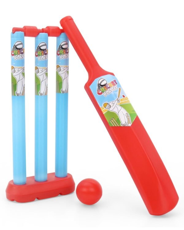 Play Nation Premium Junior Cricket Set with Bat, Stump, Bails, Ball & Stump Holder|Plastic 20-20 Cricket Kit | Size 1 | Birthday Gift for Kids, Boys & Girls | BIS Certified | 2+...