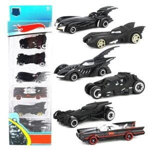 Sky Tech® Black Super Hero Mini Metal Die Cast Car Set of-6 Toy Vehicle Play Set Free Wheel High Speed Unbreakable for Kids Small Racing for Exciting Playtime Adventures Movie...
