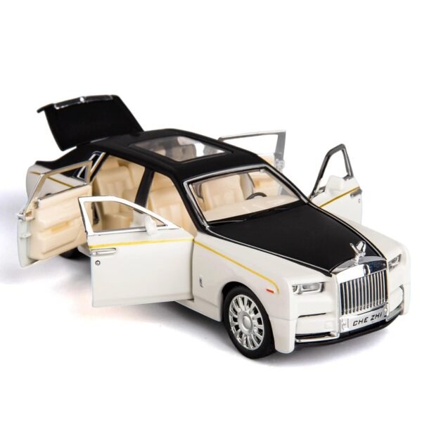 SNISH SIGNATURE™ 1:32 Rolls Royce Phantom Toy Car Metal Pull Back Diecast Car with Openable Door and Sound Light, Gifts Toys for Kids (1:32 Rolls Royce Phantom- White &...